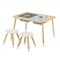 Natural -White Double-Sided 3-in-1 Art Easel with Storage for Children